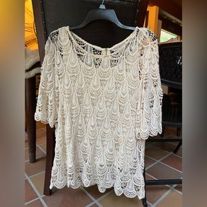 2-piece crocheted lacy dress top